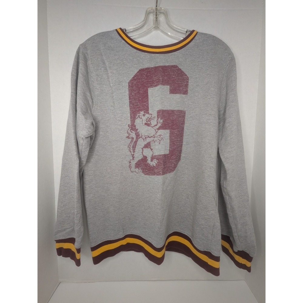 Harry Potter Gryffindor Sweatshirt Women XL Gray Spellout Hogwarts Graphic...